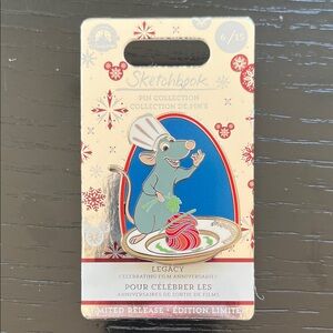 Disney Sketchbook Series Legacy - Ratatouille Remy pin with backer card. (R-13)